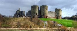 Lais Puzzle - Schloss Rhuddlan von der anderen Seite des Flusses Clwyd, Denbighshire, Wales, Panorama - 2.000 Teile