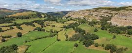 Lais Puzzle - Walisische Landschaft, von Castell Dinas Bran aus gesehen, in der Nähe von Llangollen, Denbighshire, Wales, UK, Panorama - 2.000 Teile