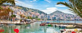 Lais Puzzle - Hafen der Stadt Saranda am Ionischen Meer, Albanien, Panorama - 2.000 Teile