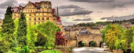 Lais Puzzle - Blick auf die Stadt Bath über den Fluss Avon - England, Panorama - 2.000 Teile