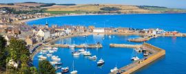 Lais Puzzle - Luftaufnahme des Hafens in der Bucht von Stonehaven, Aberdeenshire, Schottland, Panorama - 2.000 Teile