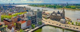 Lais Puzzle - Eine Luftaufnahme des Hafens und der Docks in Antwerpen, Belgien, Panorama - 2.000 Teile