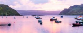Lais Puzzle - Pink Sunset in Portree Harbor, Isle of Skye, Panorama - 2.000 Teile