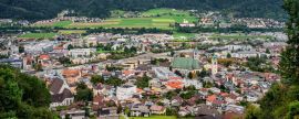 Lais Puzzle - Blick auf Tal und Berge bei Schwaz von oberhalb der Stadt, Schwaz, Österreich, Panorama - 2.000 Teile
