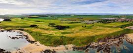 Lais Puzzle - Luftbildpanorama eines Golfplatzes in North Berwick, East Lothian, Schottland, Panorama - 2.000 Teile