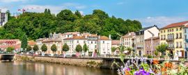 Lais Puzzle - Blumen auf einer Brücke über die Mosel in Epinal, Frankreich, Panorama - 2.000 Teile