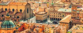 Lais Puzzle - Luftbild des Stadtbildes des Platzes Piazza Maggiore und der Kirche San Petronio in der Stadt Bologna, Panorama - 2.000 Teile