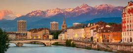 Lais Puzzle - Grenoble. Stadtbild von Grenoble, Frankreich bei Sonnenuntergang, Panorama - 2.000 Teile