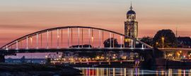 Lais Puzzle - Deventer Brücken über den Fluss IJssel bei Sonnenuntergang, Panorama - 2.000 Teile