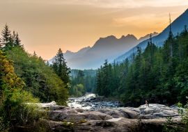 Lais Puzzle - Sonnenuntergang über dem Kennedy River im Pacific Rim National Park an der Westküste von Vancouver Island, British Columbia, Kanada - 1.000 Teile