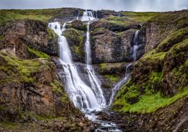 Lais Puzzle - Langzeitbelichtung des Rjúkandi Wasserfalls in Island an einem regnerischen Tag - 1.000 Teile