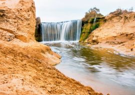 Lais Puzzle - Landschaft in der ägyptischen Wüste - Wadi el rayan - El Fayyum - Wasserfall - 1.000 Teile