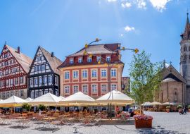 Lais Puzzle - Panorama, Marktplatz, Schwäbisch Gmünd, Baden-Württemberg, Deutschland - 1.000 Teile