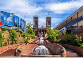 Lais Puzzle - Schlossplatz und Sankt Pirmin Kirche, Pirmasens, Rheinland-Pfalz, Deutschland - 1.000 Teile