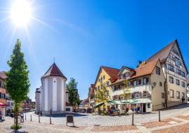 Lais Puzzle - Kirche, Wangen im Allgäu, Baden-Württemberg, Deutschland - 1.000 Teile