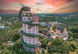 Lais Puzzle - Drachentempel Wat Samphran in Nakhon Pathom, Thailand - 1.000 Teile