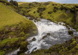 Lais Puzzle - Wasserfall Fosstorfufoss am Fluss Skoga in Südisland - 1.000 Teile