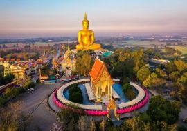 Lais Puzzle - Großer Buddha bei Sonnenuntergang im Wat Muang in Ang Thong, Thailand - 1.000 Teile