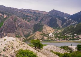 Lais Puzzle - authentische Natur von Dagestan und seinem Hochland und schöne felsige Ansichten, Berge und Wasser, Fluss und Canyon, schöne Wildnis Ansichten - 1.000 Teile