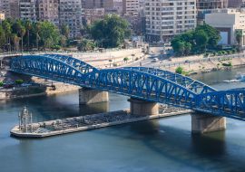 Lais Puzzle - El Mansoura , Ägypten - Landschaftspanorama mit Blick auf den Nil in der Stadt Mansoura - Panorama - Gouvernement Dakahlia oder Gouverneur von Dakahliya - 1.000 Teile
