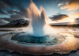 Lais Puzzle - Der Geysir Strokkur im isländischen Haukadalur-Tal ist ausgebrochen - 1.000 Teile