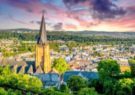 Lais Puzzle - Blick über Marburg an der Lahn, Hessen, Deutschland - 1.000 Teile