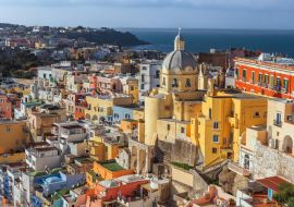 Lais Puzzle - Procida, Italien Altstadtsilhouette im Mittelmeer - 1.000 Teile