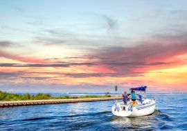 Lais Puzzle - Boot bei Uckermünde, Mecklenburg Vorpommern, Deutschland - 1.000 Teile