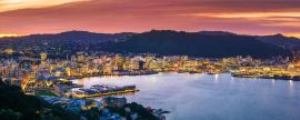 Lais Puzzle - Stadt und Hafen von Wellington vom Mount Victoria bei Sonnenuntergang - 2.000 Teile
