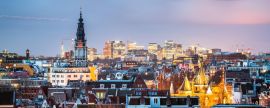 Lais Puzzle - Amsterdam, Niederlande historisches Stadtbild mit dem modernen Zuidas-Viertel - 2.000 Teile