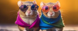 Lais Puzzle - Tierische Sommermode: Rennmäuse und Hamster mit bunten Sonnenbrillen - 2.000 Teile
