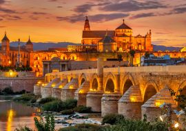 Lais Puzzle - Abendblick auf die Kathedrale mit römischer Brücke in Cordoba - Spanien - 1.000 Teile