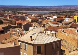Lais Puzzle - eine Luftaufnahme der Dächer der Altstadt von Caspe, Spanien - 1.000 Teile
