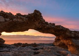 Lais Puzzle - Natürlicher Bogen von Portinatx bei Sonnenuntergang, Ibiza, Spanien - 1.000 Teile