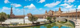 Lais Puzzle - Panorama des spanischen Platzes in Sevilla an einem schönen Sommertag, Spanien - 1.000 Teile