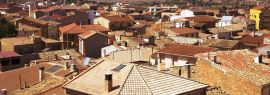 Lais Puzzle - eine Luftaufnahme der Dächer der Altstadt von Caspe, Spanien - 1.000 Teile