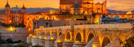 Lais Puzzle - Abendblick auf die Kathedrale mit römischer Brücke in Cordoba - Spanien - 1.000 Teile