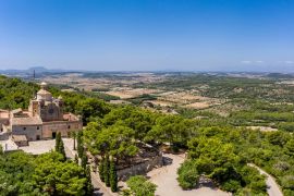 Lais Puzzle - Luftbild, Kloster Santuari de Bonany, in der Nähe von Petra, Mallorca - 2.000 Teile