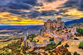 Lais Puzzle - Schloss Loarre bei Sonnenuntergang. Provinz Huesca - Aragon, Spanien - 2.000 Teile