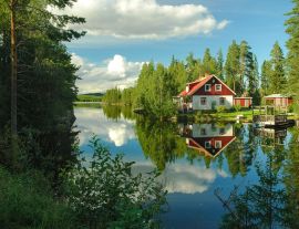 Lais Puzzle - Haus Wasser Reflexion Schweden - 1.000 Teile