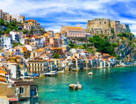 Lais Puzzle - schöne Strände und Städte von Kalabrien - Scilla. Italienische Sommerferien. - 1.000 Teile