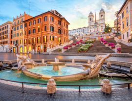 Lais Puzzle - Piazza di Spagna in Rom, Italien. Spanische Schritte am Morgen. Rom Architektur und Wahrzeichen - 1.000 Teile