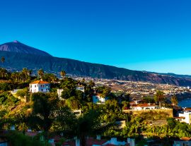 Lais Puzzle - Teide, Teneriffa, Spanien - Der vulkanische Teide und die Hafenstadt Puerto de la Cruz - 1.000 Teile