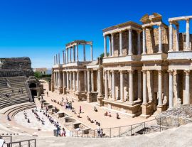 Lais Puzzle - Theater von Mérida, wurde vom Konsul Vipsanius Agrippa in der römischen Stadt Emerita Augusta, der Hauptstadt von Lusitania erbauen lassen, Extremadura - 1.000 Teile
