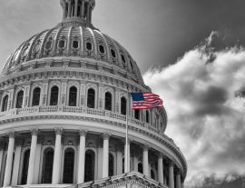 Lais Puzzle - US Flagge vor Kapitol in schwarz weiß, Washington D.C., USA - 1.000 Teile