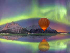 Lais Puzzle - Heißluftballon über Tromsö, Norwegen, mit spektakulärem Nordlicht - 1.000 Teile