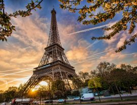 Lais Puzzle - Eiffelturm gegen den Sonnenaufgang in Paris, Frankreich - 1.000 Teile