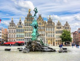 Lais Puzzle - Brabo-Brunnen auf dem Marktplatz, Antwerpen, Belgien - 1.000 Teile