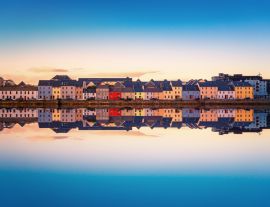 Lais Puzzle - Schöner Panoramablick auf den Sonnenuntergang über dem Claddagh Galway in Galway City, Irland - 1.000 Teile