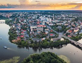 Lais Puzzle - Vinnitsa Ukraine Stadtbild Luftaufnahme Panorama Vinnytsia - 1.000 Teile